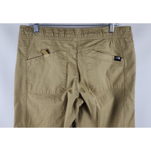 The North Face Pants Men L Tan Chino Hiking Drawstring Elastic Waist Outdoors - Picture 8 of 11
